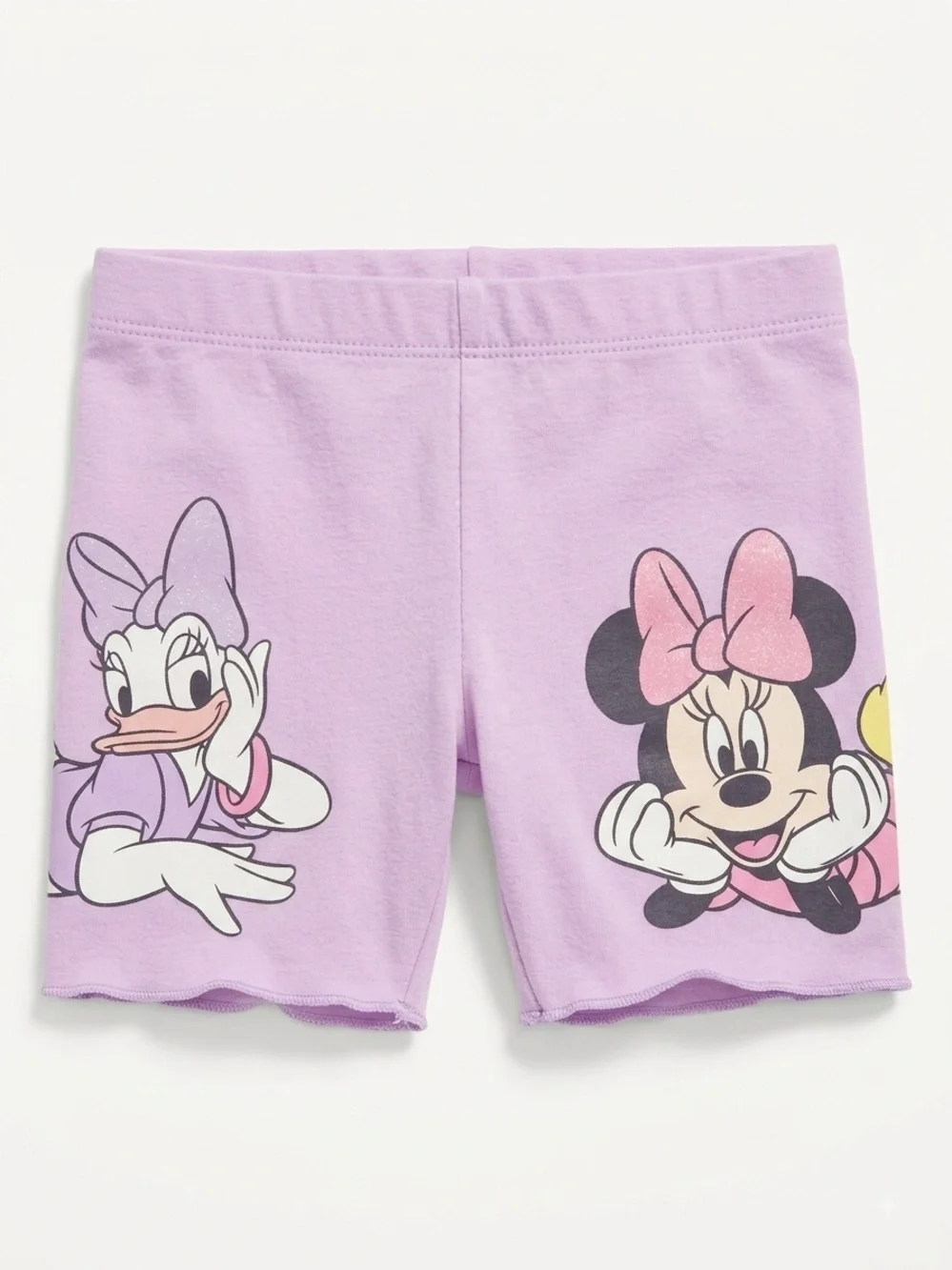 Disney Girls' Minnie & Daisy 'Besties' Short Set - White & Light Purple